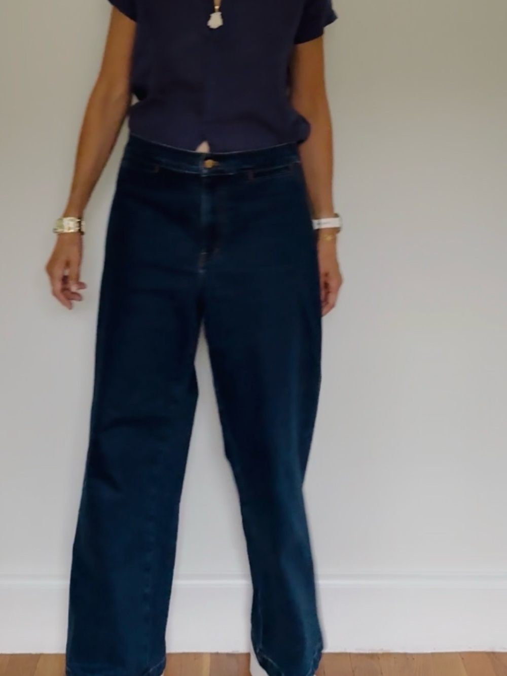 Jcrew Classic Wide-Leg Women’s Jeans - Dark Blue